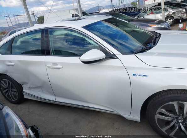 1HGCV3F48KA017797 2019 HONDA ACCORD HYBRID White 