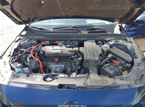 1HGCV3F52JA003319 2018 HONDA ACCORD Blue Вид ззаду