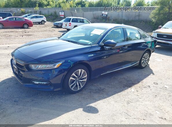 1HGCV3F52JA003319 2018 HONDA ACCORD Blue Передня ліва чверть