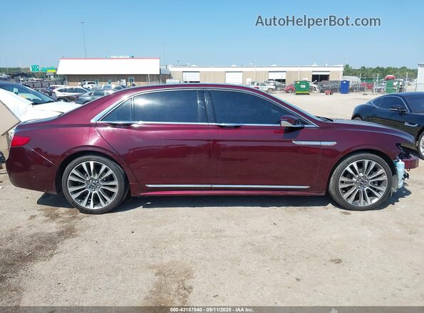 1LN6L9TK2H5605635 2017 LINCOLN CONTINENTA Maroon Vista interior de 360 grados