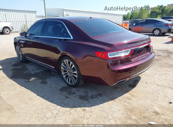 1LN6L9TK2H5605635 2017 LINCOLN CONTINENTA Maroon Trasero izquierdo