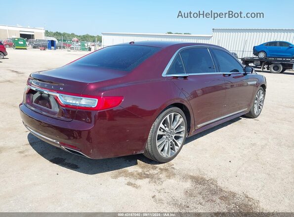 1LN6L9TK2H5605635 2017 LINCOLN CONTINENTA Maroon Trasero derecho