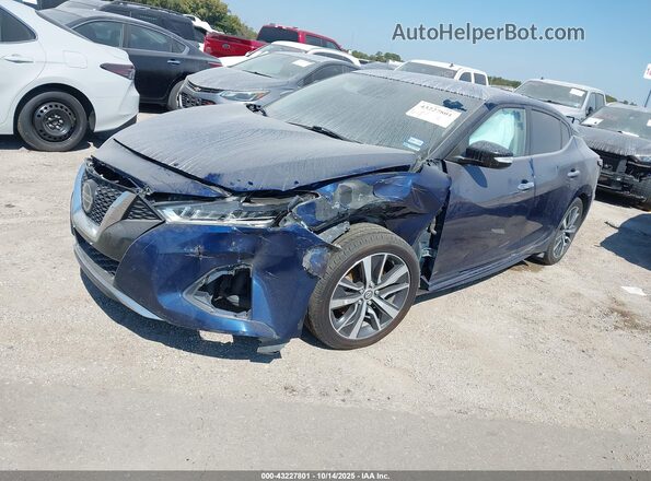 1N4AA6CV0LC363242 2020 NISSAN MAXIMA Dark Blue Առջևի ձախ երեք քառորդ տեսարան