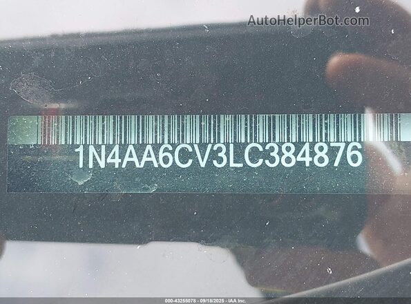 1N4AA6CV3LC384876 2020 NISSAN MAXIMA Silver Widok komory silnika