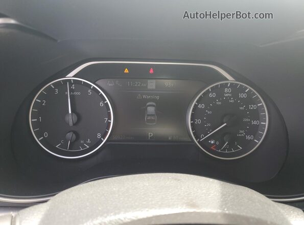 1N4AA6DV8LC373015 2020 NISSAN MAXIMA SL Серебряный Вид щитка приборов