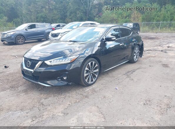 1N4AA6FV4MC516122 2021 NISSAN MAXIMA PLATINUM Black Առջևի ձախ երեք քառորդ տեսարան