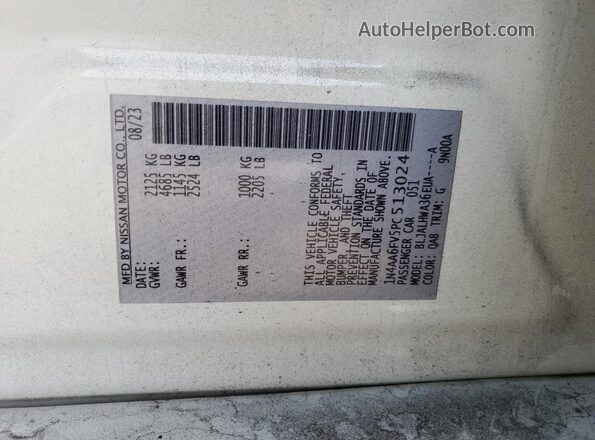 1N4AA6FV5PC513024 2023 NISSAN MAXIMA PLATINUM White Engine compartment view