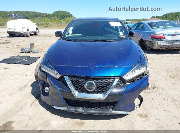 1N4AA6FV6MC513237 2021 NISSAN MAXIMA PLATINUM Blue Rear interior view