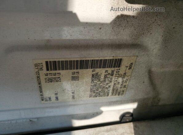 1N4AA6FV9MC512101 2021 NISSAN MAXIMA PLATINUM White Вид наклейки з VIN-кодом
