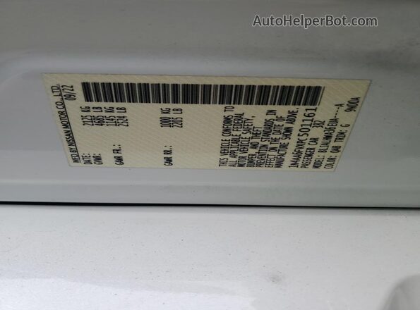 1N4AA6FVXPC501161 2023 NISSAN MAXIMA PLATINUM White Вид підкапотного простору