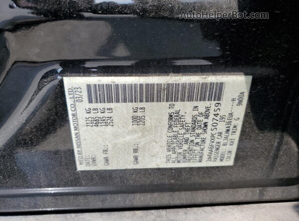 1N4AA6FVXPC507459 2023 NISSAN MAXIMA PLATINUM Black Vista interior de 360 grados