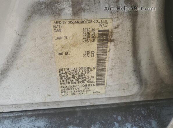 1N4AL3AP6JC108816 2018 NISSAN ALTIMA White 