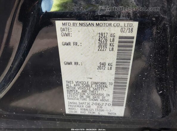 1N4AL3AP7JC206270 2018 NISSAN ALTIMA Black 
