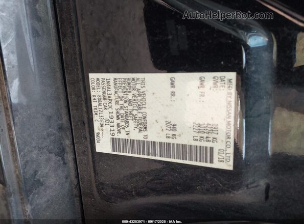 1N4AL3APXJC193319 2018 NISSAN ALTIMA Black 