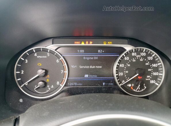 1N4AL4FV6LC177750 2020 NISSAN ALTIMA Gray Вид щитка приладів