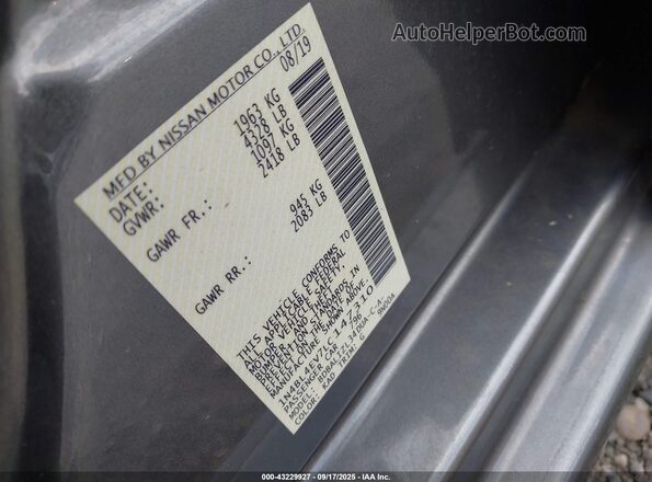 1N4BL4EV7LC147310 2020 NISSAN ALTIMA Серый Вид подкапотного пространства