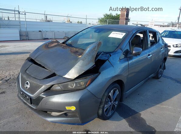 1N4BZ1DV2MC553768 2021 NISSAN LEAF Gray Передня ліва чверть