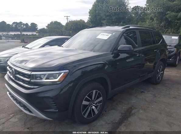 1V2LP2CA6MC509313 2021 VOLKSWAGEN ATLAS Black წინა მარცხენა ხედი სამი მეოთხედიდან