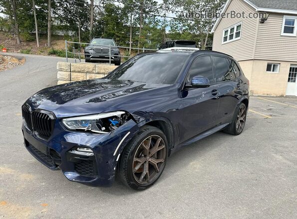 5UXJU4C02M9G78859 2021 BMW X5 Blue Tył lewy