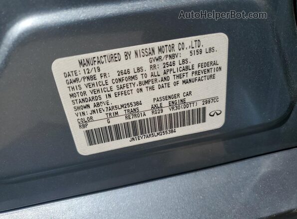 JN1EV7AR5LM255384 2020 INFINITI Q50 Синий 
