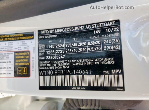 W1N0J8EB1PG140641 2023 MERCEDES-BENZ GLC-CLASS White 