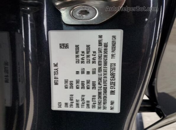 5YJ3E1EA4RF750733 2024 TESLA MODEL 3 Gray 