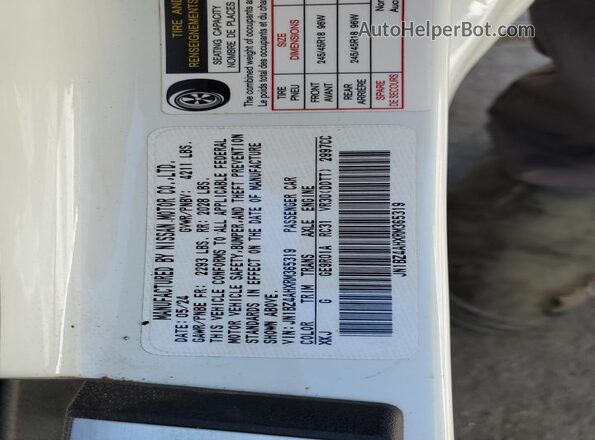 JN1BZ4AHXRM365319 2024 NISSAN Z White 