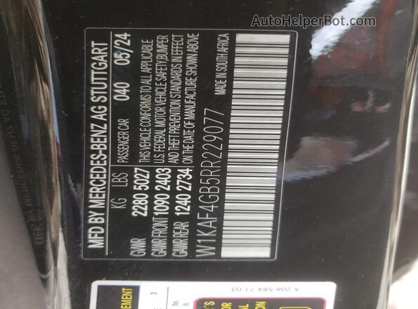 W1KAF4GB5RR229077 2024 MERCEDES-BENZ C Black 