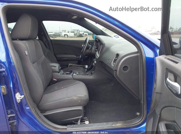 2C3CDXBG0KH745175 2019 DODGE CHARGER Dark Blue Вид салона спереди