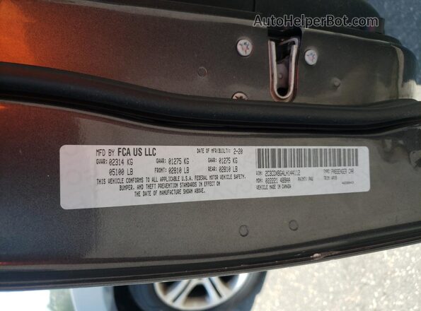 2C3CDXBG4LH144112 2020 DODGE CHARGER Серый Вид подкапотного пространства