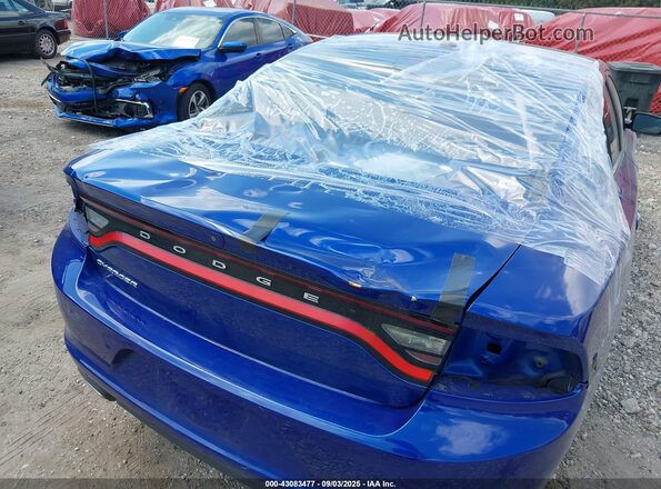 2C3CDXBG4LH186683 2020 DODGE CHARGER Синий Вид спереди
