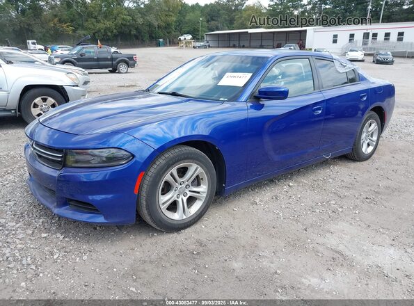 2C3CDXBG4LH186683 2020 DODGE CHARGER Синий Передняя левая четверть