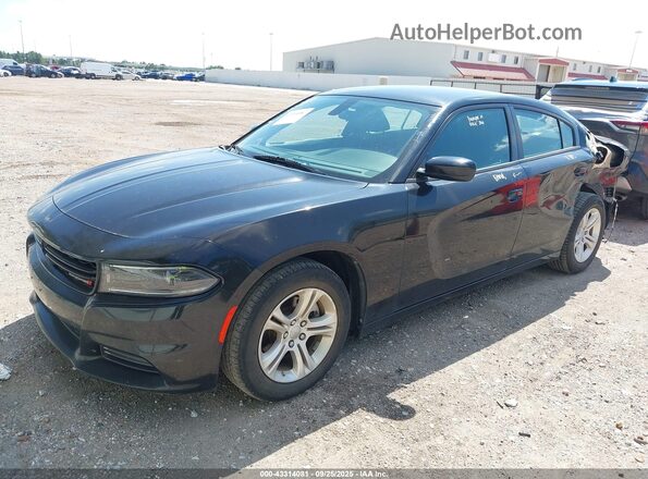 2C3CDXBG7NH200742 2022 DODGE CHARGER Black Առջևի ձախ երեք քառորդ տեսարան