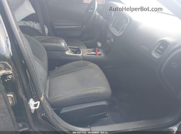 2C3CDXCT3GH178804 2016 DODGE CHARGER Black წინა სალონის ხედი