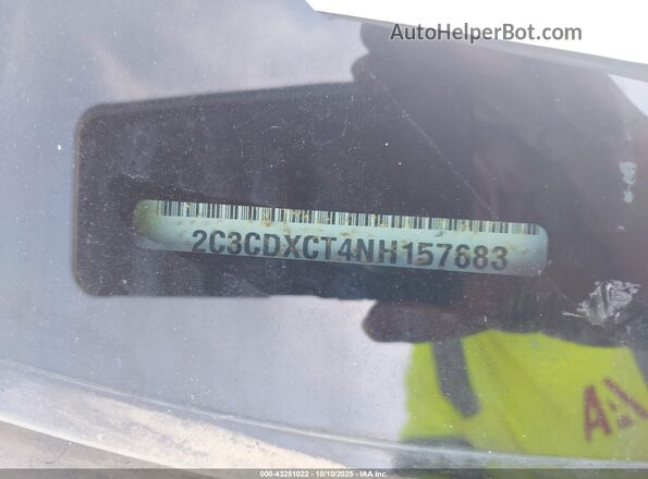 2C3CDXCT4NH157683 2022 DODGE CHARGER Black Vista del compartimento del motor
