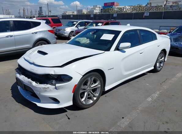 2C3CDXCT6NH259292 2022 DODGE CHARGER White Vista tres cuartos delantera izquierda