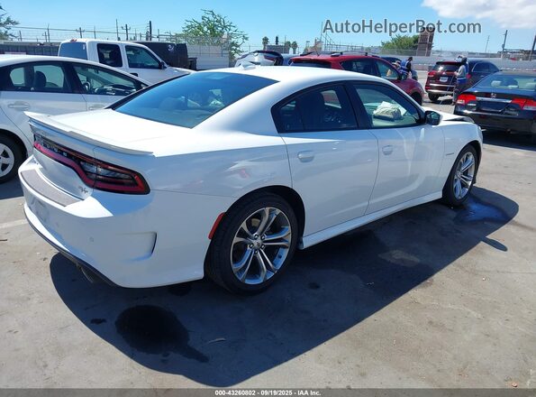 2C3CDXCT6NH259292 2022 DODGE CHARGER White Trasero derecho