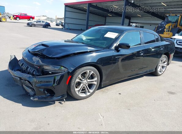 2C3CDXCTXMH514587 2021 DODGE CHARGER Black Передня ліва чверть