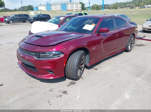 2C3CDXEJ4JH220674 2018 DODGE CHARGER Maroon Vista tres cuartos delantera izquierda