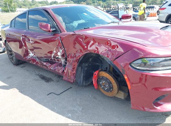 2C3CDXEJ4JH220674 2018 DODGE CHARGER Maroon Vista frontal