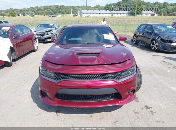 2C3CDXEJ4JH220674 2018 DODGE CHARGER Maroon Vista del cuadro de instrumentos