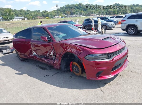 2C3CDXEJ4JH220674 2018 DODGE CHARGER Maroon Vista interior trasera