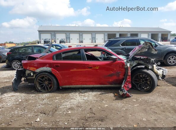2C3CDXGJ1KH580838 2019 DODGE CHARGER Red Widok wnętrza z tyłu