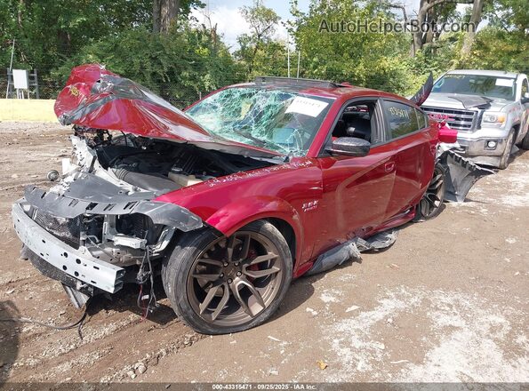2C3CDXGJ1KH580838 2019 DODGE CHARGER Red Przód lewy