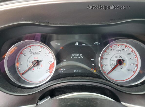 2C3CDXGJ2LH201508 2020 DODGE CHARGER Red Instrument cluster view