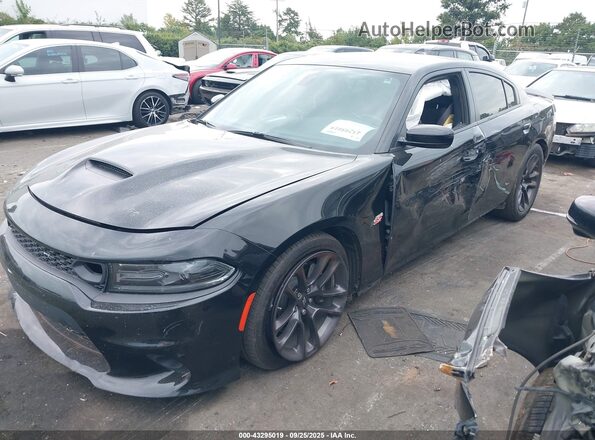 2C3CDXGJ3LH178143 2020 DODGE CHARGER Black Front view