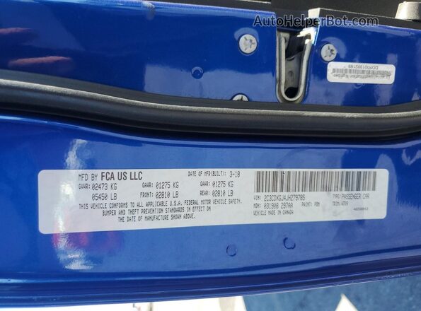 2C3CDXGJ4JH279785 2018 DODGE CHARGER Blue 