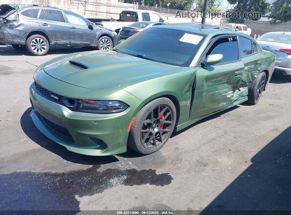 2C3CDXGJ5KH604218 2019 DODGE CHARGER Green წინა მარცხენა ხედი სამი მეოთხედიდან