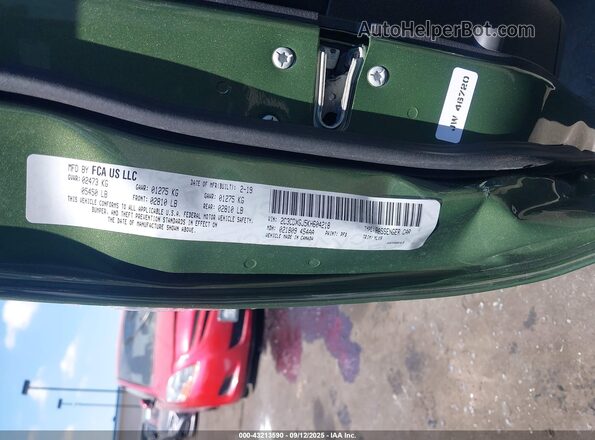 2C3CDXGJ5KH604218 2019 DODGE CHARGER Green ძრავის განყოფილების ხედი