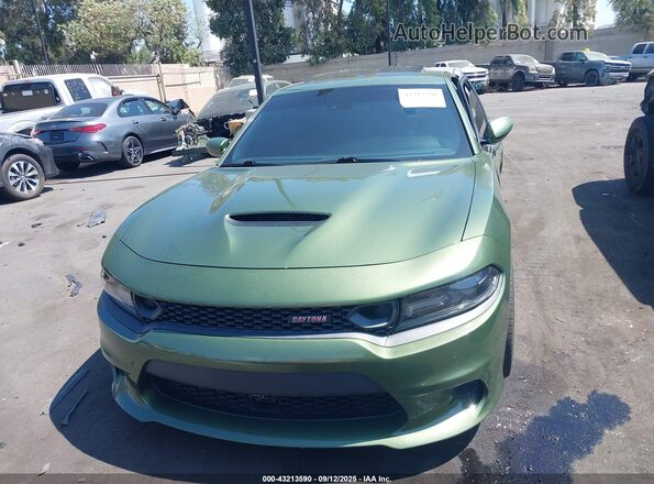 2C3CDXGJ5KH604218 2019 DODGE CHARGER Green უკანა სალონის ხედი